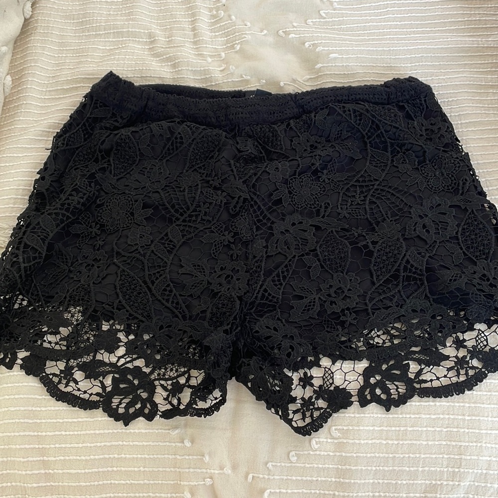 Black Lace Shorts